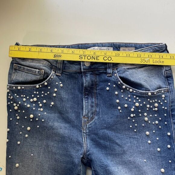 Mavi Tess Faux Pearl High Rise Super Skinny Jeans, Size 27 - Picture 5 of 9